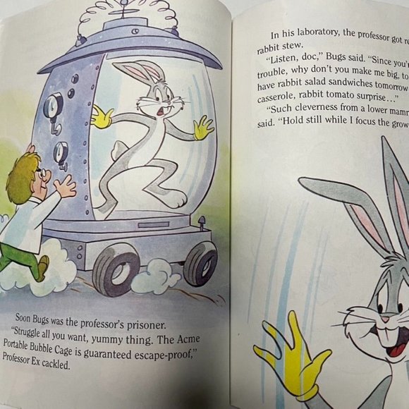 Bugs Bunny Marooned Little Golden Book 1985 Vintage Justine Korman u - Picture 6 of 7